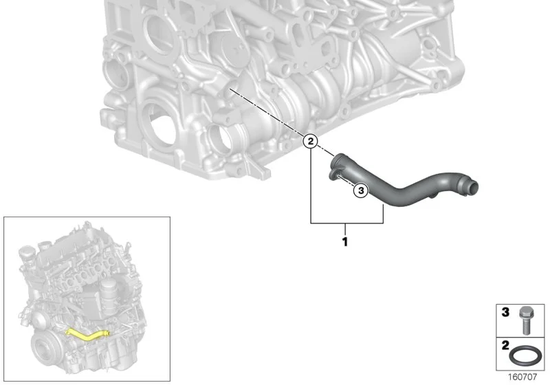BMW SU BORUSU N47 X1 E88 X3 E83 E87 E90 E91 E92 11537800583 - 1