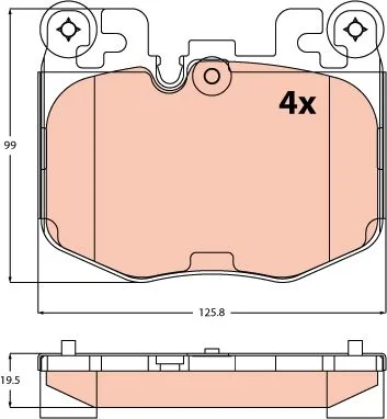 BMW FREN BALATASI ON BMW G42 G20 G21 G22 G23 G26 G05 G06 G07 G29 OEM 34108844368 - 1