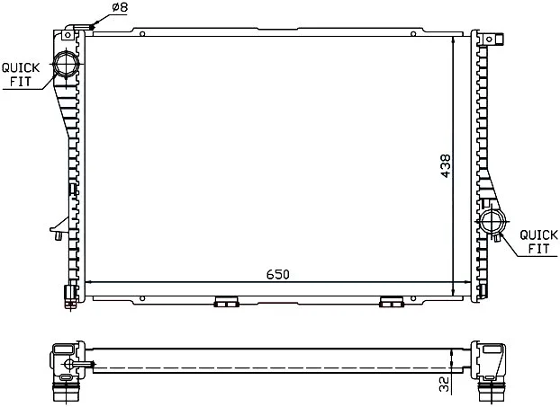 BMW SU RADYATÖRÜ E38 E39 OEM 17111436060 - 1