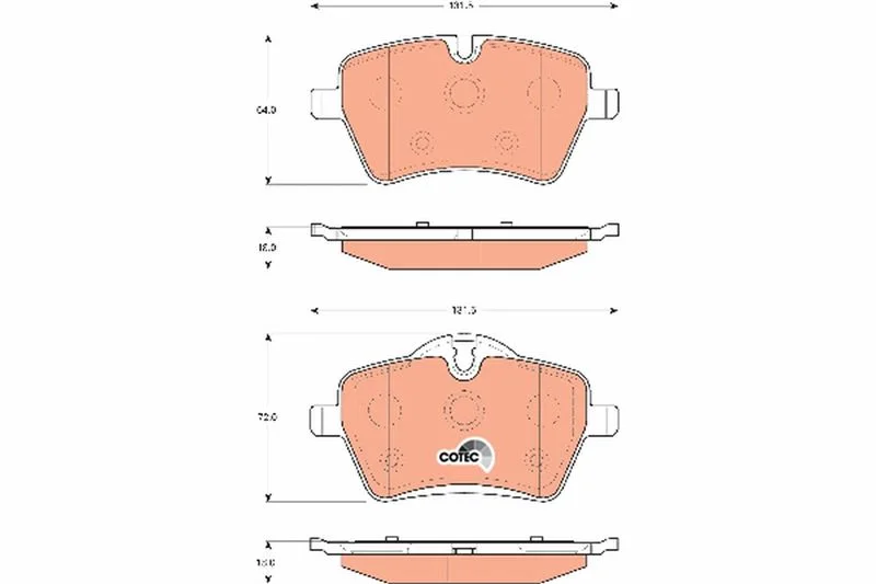 MINI FREN BALATASI ON R50 R52 R53 R55 R56 R57 R59 OEM 34116778320 - 1