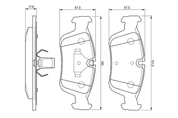 BMW FREN BALATASI ON BMW E46 E36 OEM 34116761244 - 1