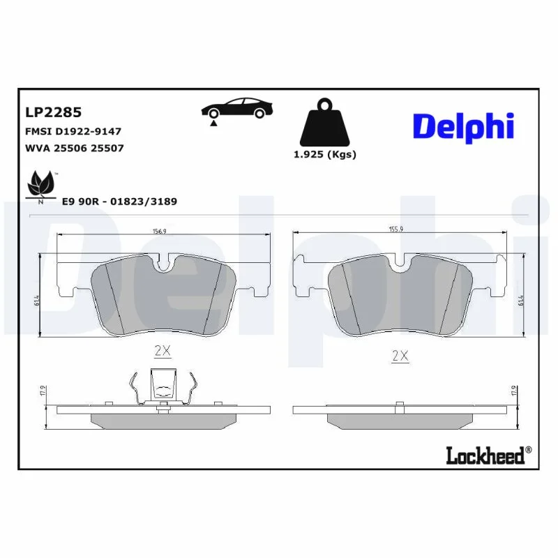 BMW FREN BALATASI ÖN F20 F30 OEM 34118855002 - 1